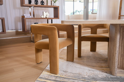 Modrest Cherish Modern Tan Fabric Dining Chair Model VGEUMC-9771CH-TAN