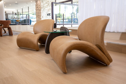 Modrest Donovan - Modern Brown Leather Accent Chair