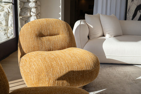 Modrest Renee Modern Mustard Fabric Swivel Accent Chair Model VGKK-KF.A1157-MUST