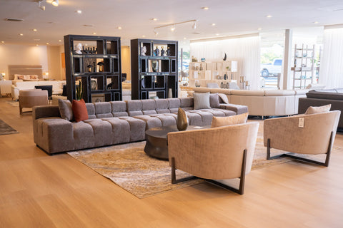 Divani Casa Rhonda Modern Grey Fabric 4 Seater Sofa Model VGAH-SF2037-GRY