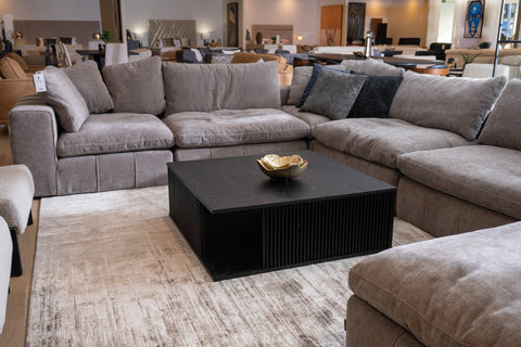 Modrest Alpine Modern Mid Century Black Ash Square Coffee Table Model VGDW-J5895-BLK