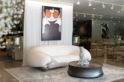 Divani Casa Fortune Contemporary White Fabric Sofa Model VGFA-SF2002-1-WHT