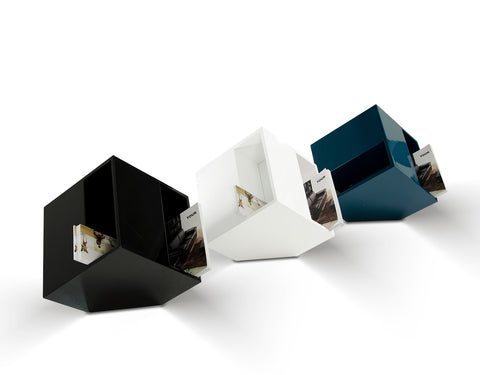 Book Modern Blue Magazine Holder End Table Model VGWCBOOK-BLU