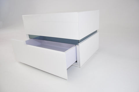 Elbrus White Modern Leather Platform Bed Model VGKCELBRUS-WHT