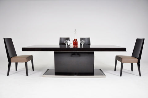 Noble Modern Ebony Lacquer Dining Table Model VGHB131T-EBONY