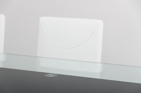 Misha Modern White Leatherette Dining Chair Model VGUN0099-1