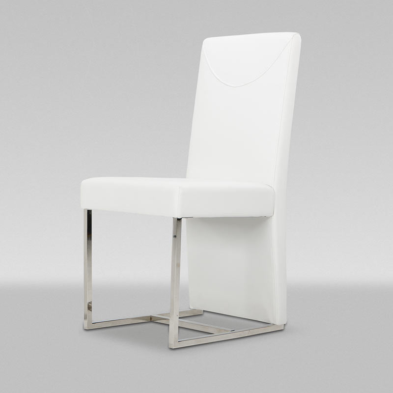 Misha Modern White Leatherette Dining Chair Model VGUN0099-1