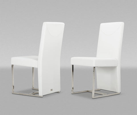Misha Modern White Leatherette Dining Chair Model VGUN0099-1