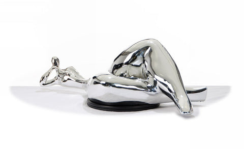 Sz0228 Modern Silver Napping Lady Sculpture Model VGTHSZ0228-SLV