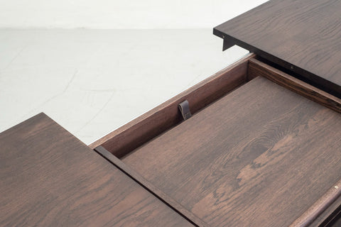 Modrest Milan Modern Brown Oak Dining Table With Extension Model VGME-MILAN-BRN