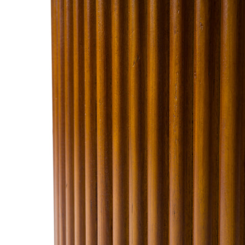 Modrest Duncan Modern Faux Concrete & Walnut Round Dining Table Model VGMC-GF-1C008