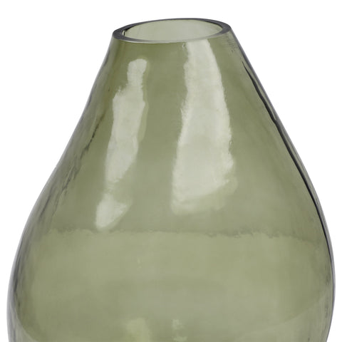 Arvo Transparent Green Vase
