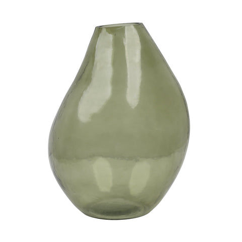 Arvo Transparent Green Vase