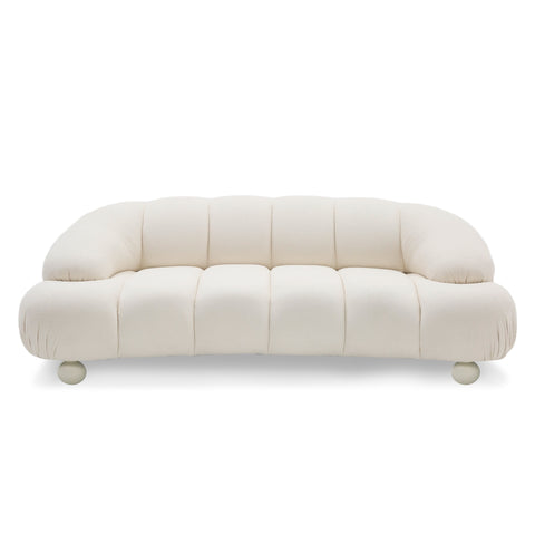 Divani Casa Duran Contemporary White Fabric Loveseat Sofa Model VGOD-ZW-23002A-LOVE-WHT