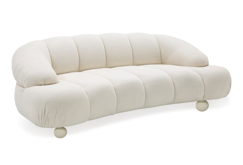 Divani Casa Duran Contemporary White Fabric Loveseat Sofa Model VGOD-ZW-23002A-LOVE-WHT