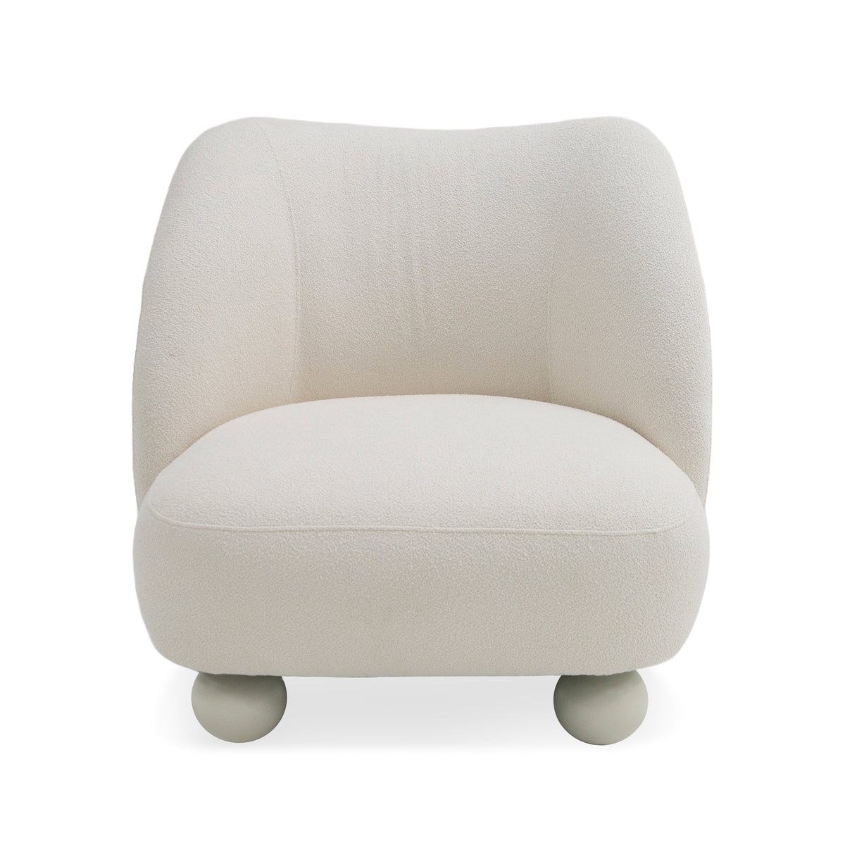 Divani Casa Duran Contemporary White Fabric Accent Chair Model VGOD-ZW-23056-WHT