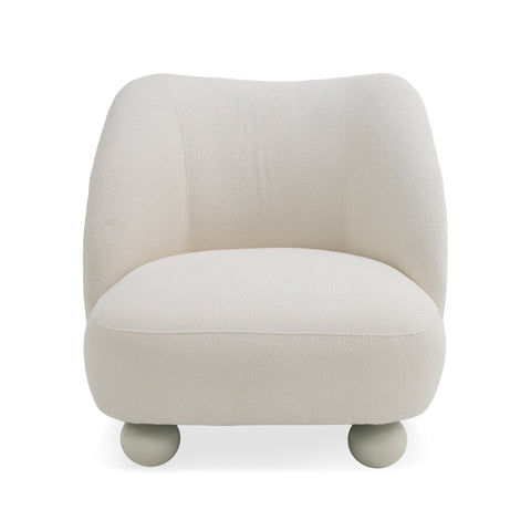 Divani Casa Duran Contemporary White Fabric Accent Chair Model VGOD-ZW-23056-WHT