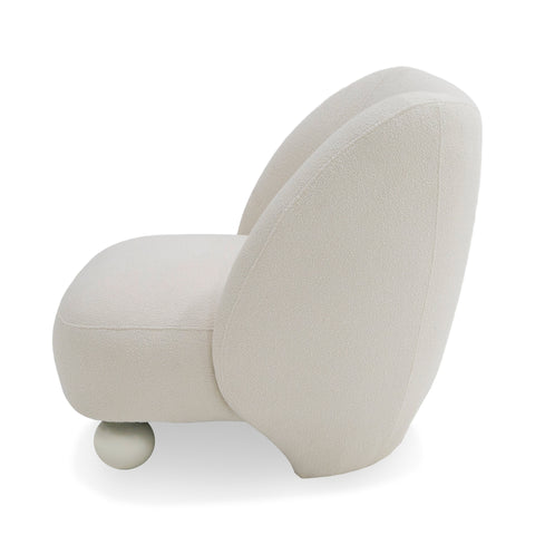 Divani Casa Duran Contemporary White Fabric Accent Chair Model VGOD-ZW-23056-WHT