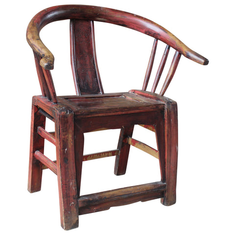 Antique Original Painted And Lacquered Finish Shandong Chair