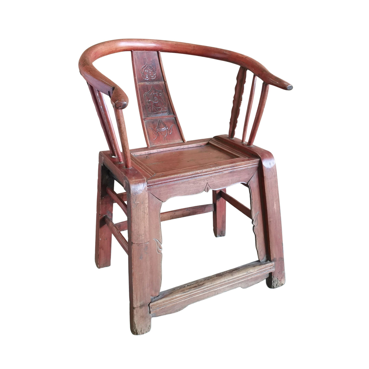 Antique Original Painted And Lacquered Finish Shandong Chair