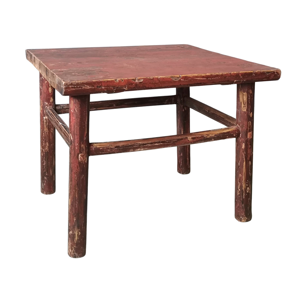 Antique Original Painted And Lacquered Finish End Table