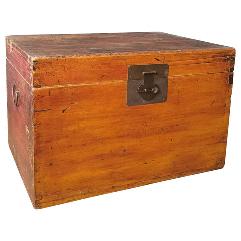 Antique Laquered Sealed Finish Trunk Box