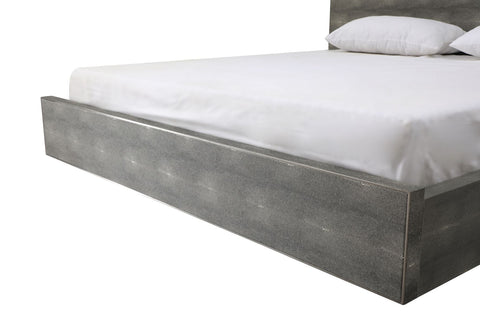 Modrest Dynasty Modern Shagreen Bed Model VGVCBD2108-GRY-BED-EK