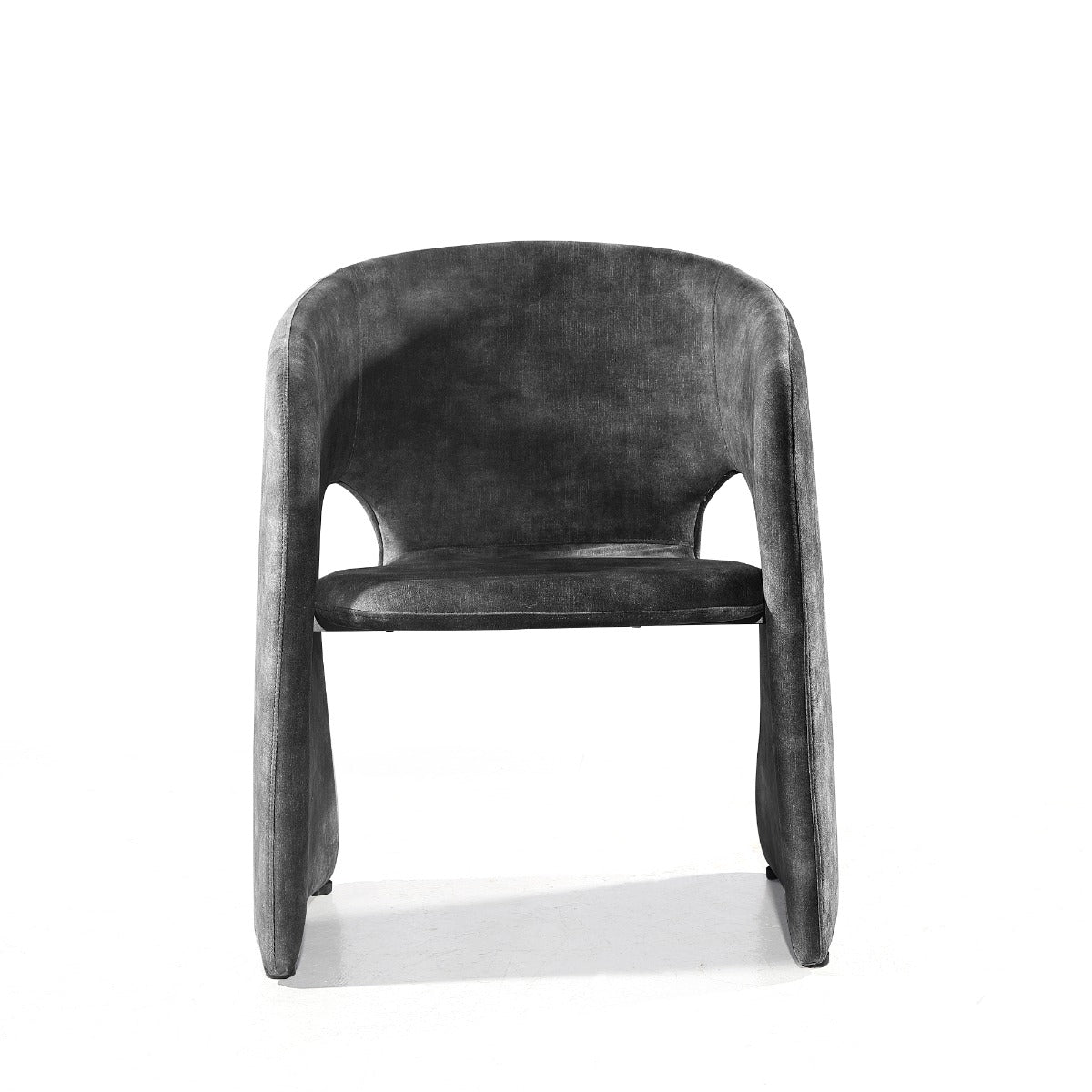 Modrest Malvern Modern Dark Grey Fabric Dining Chair Model VGBN-EC-304-DG-DC