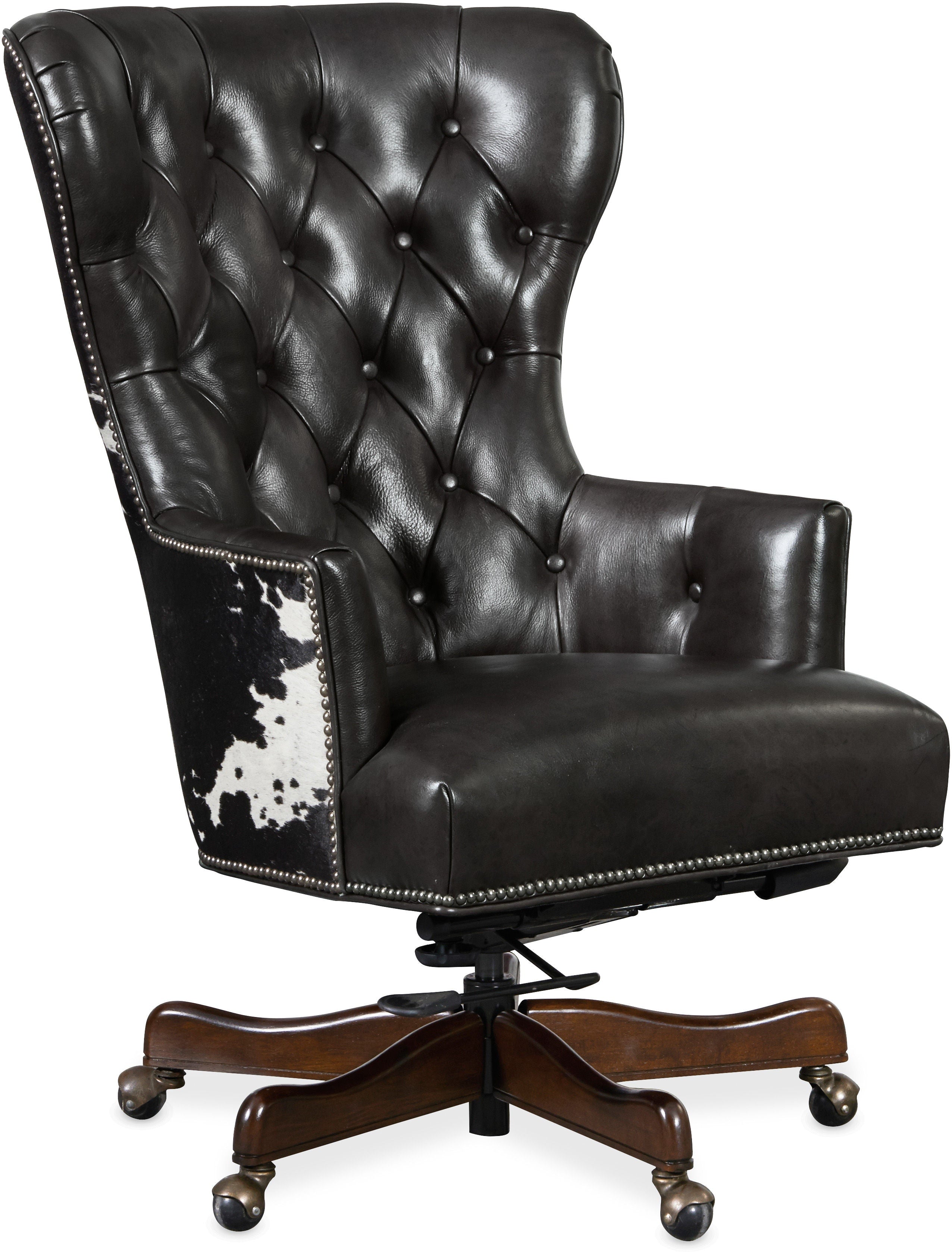Hooker Furniture Home Office Katherine Executive Swivel Tilt Chair w/ Black & White HOH