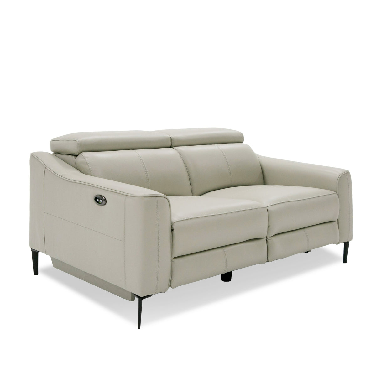 Divani Casa Eden Modern Grey Leather Loveseat With 2 Recliners Model VGKVKM.5012-GRY-LOVE