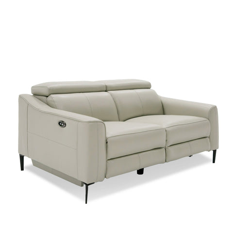 Divani Casa Eden Modern Grey Leather Loveseat With 2 Recliners Model VGKVKM.5012-GRY-LOVE