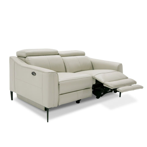Divani Casa Eden Modern Grey Leather Loveseat With 2 Recliners Model VGKVKM.5012-GRY-LOVE