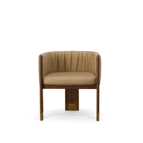 Modrest Elati Tan Vegan Leather Dining Chair By VIG Furniture