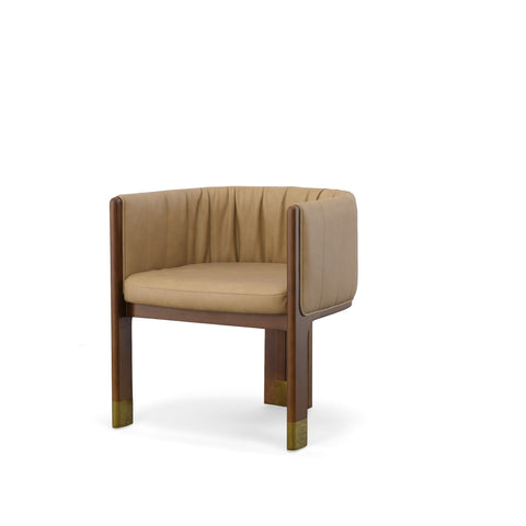 Modrest Elati Tan Vegan Leather Dining Chair By VIG Furniture