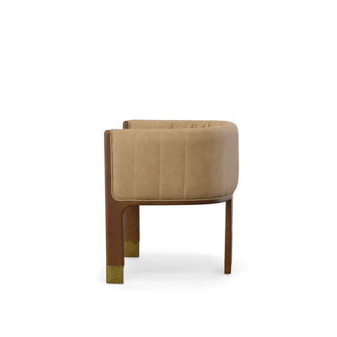 Modrest Elati Tan Vegan Leather Dining Chair By VIG Furniture