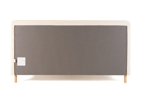 Modrest Electra Modern Ivory Fabric & Rubberwood Bed Model VGHM-F4091-1-BED