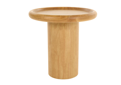 Modrest Electra Modern Round Rubberwood End Table Model VGHM-TB033S05