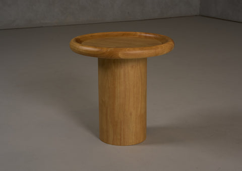 Modrest Electra Modern Round Rubberwood End Table Model VGHM-TB033S05