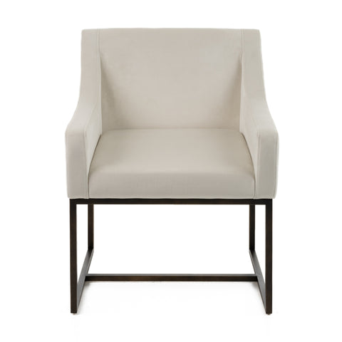 Modrest Elijah Modern Beige & Copper Antique Brass Dining Chair Model VGVCB8363-BEI-DC