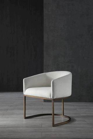 Modrest Elisa Modern Beige Velvet & Brass Dining Chair By VIG Furniture