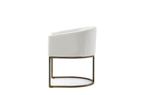 Modrest Elisa Modern Beige Velvet & Brass Dining Chair Model VGVCB8369-BG-DC