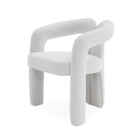 Modrest Ellen Glam White Velvet Dining Chair By VIG Furniture