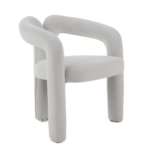 Modrest Ellen Glam White Velvet Dining Chair By VIG Furniture