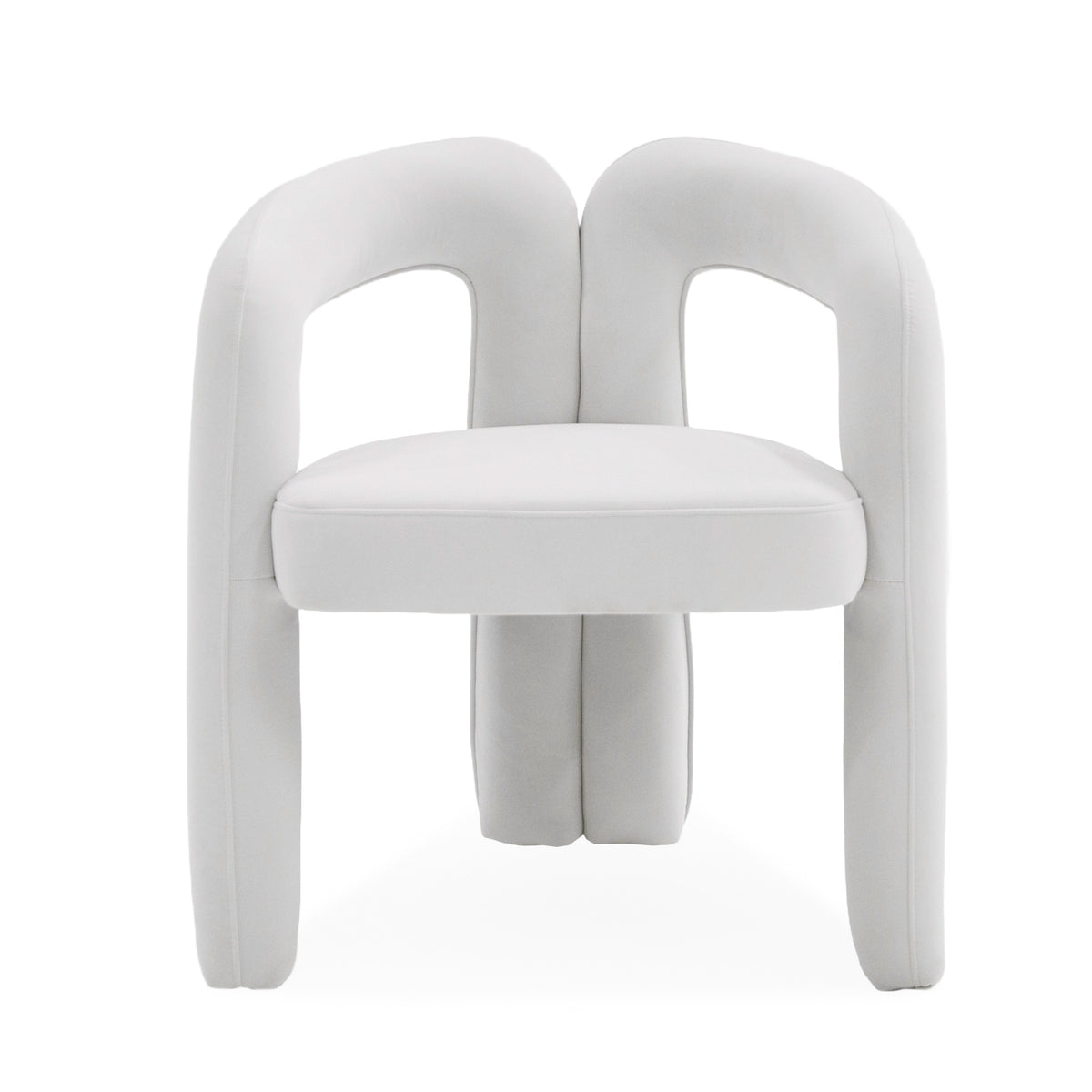 Modrest Ellen Glam White Velvet Dining Chair By VIG Furniture