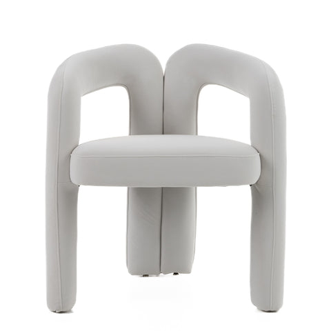 Modrest Ellen Glam White Velvet Dining Chair By VIG Furniture