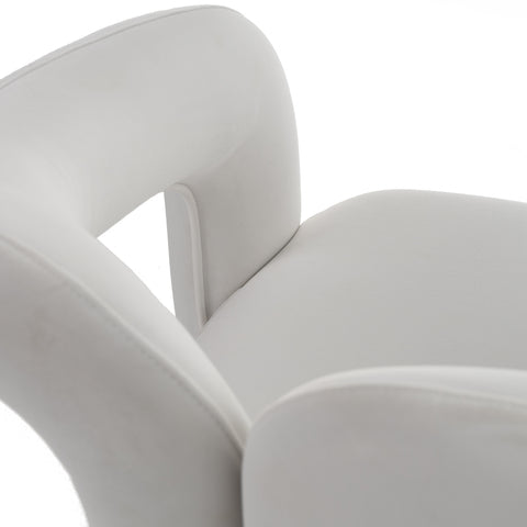 Modrest Ellen Glam White Velvet Dining Chair By VIG Furniture