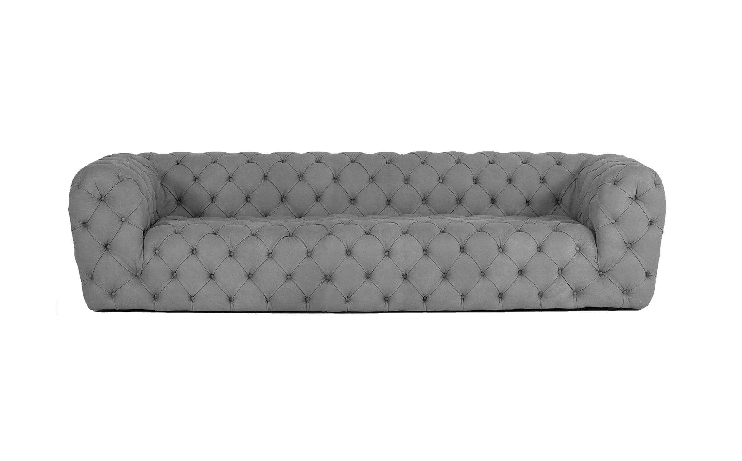 Lamod Italia Ellington Italian Grey Nubuck Leather 3 Seater Sofa Model VGCCRIALTO-GRY-3-S