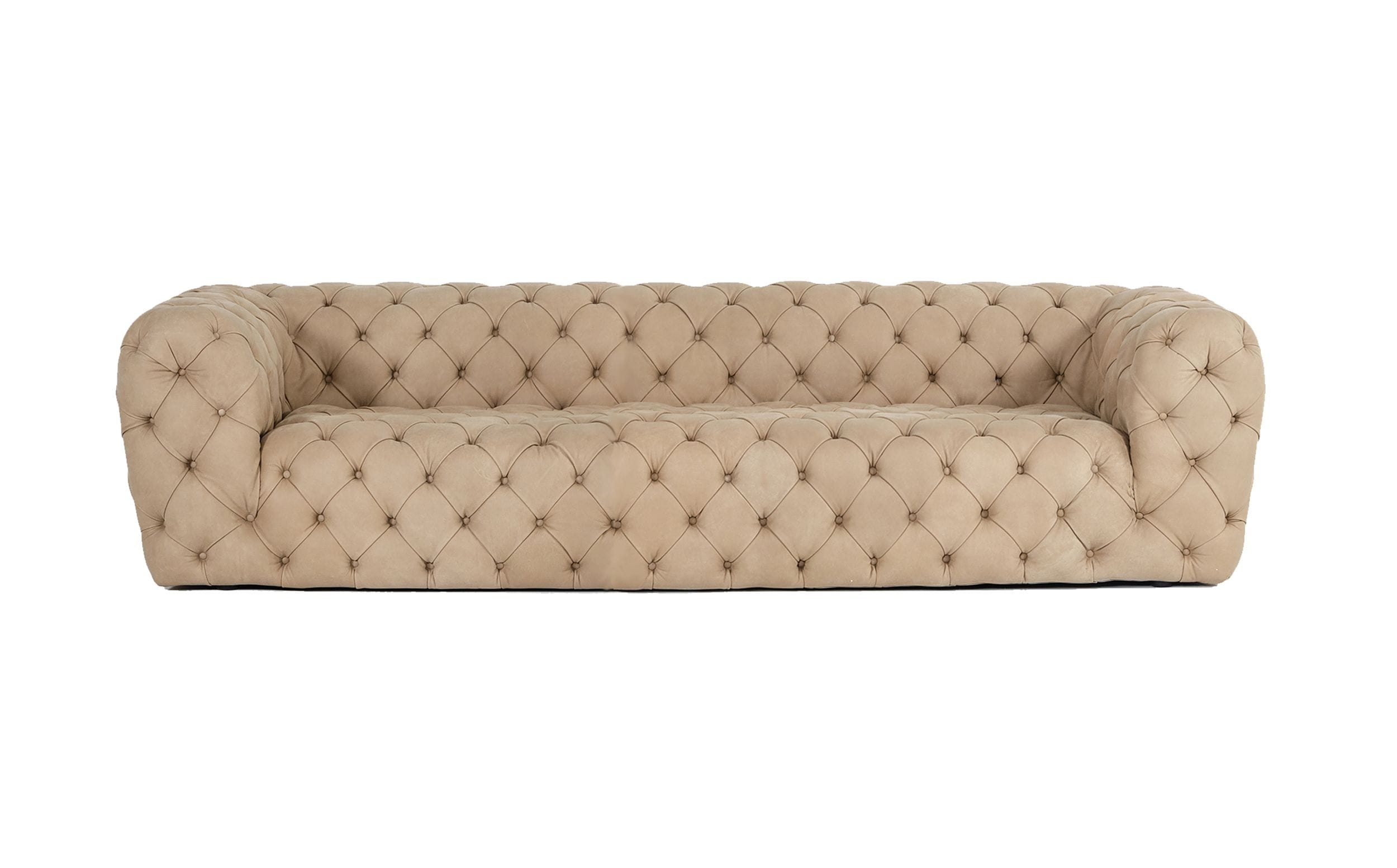 Lamod Italia Ellington Italian Beige Nubuck Leather 3 Seater Sofa Model VGCCRIALTO-CML-3-S