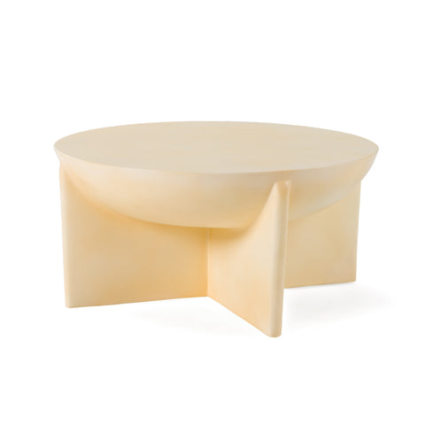 Modrest Elsa Modern Beige Concrete Round Coffee Table Model VGGR-615480-BGE