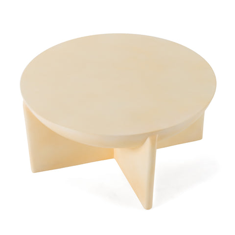 Modrest Elsa Modern Beige Concrete Round Coffee Table Model VGGR-615480-BGE
